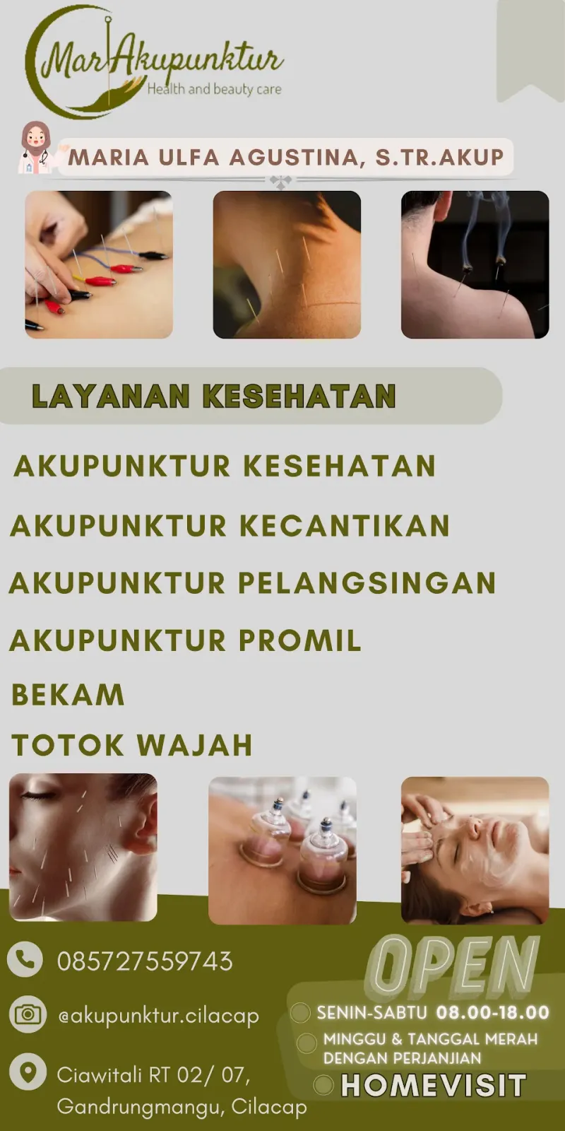 Akupunktur Cilacap ~ Praktik Mandiri Akupunktur Maria Ulfa Agustina, S.Tr.Akup
