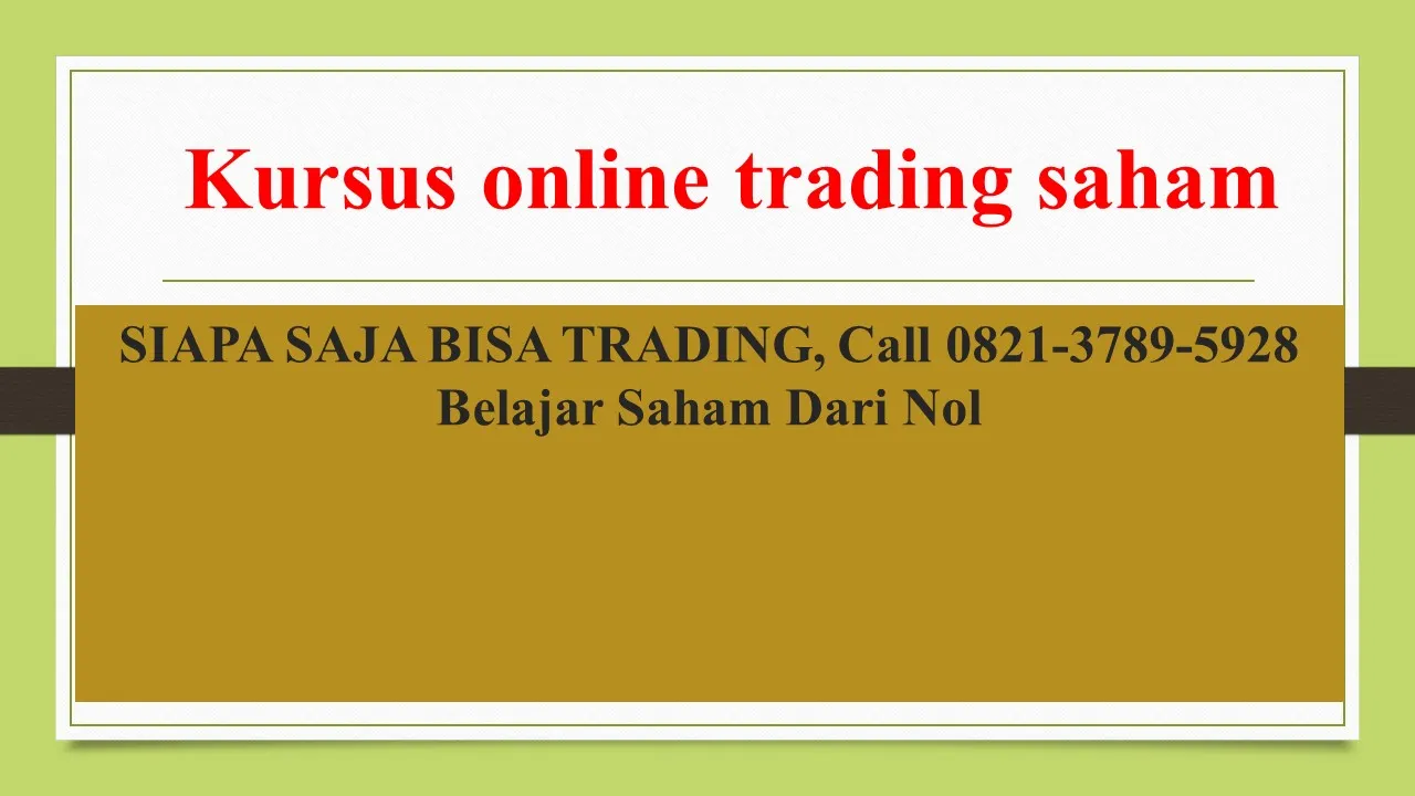 Belajar Saham Online Profita Institute