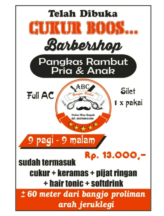CUKUR BOOS BARBERSHOP PROLIMAN