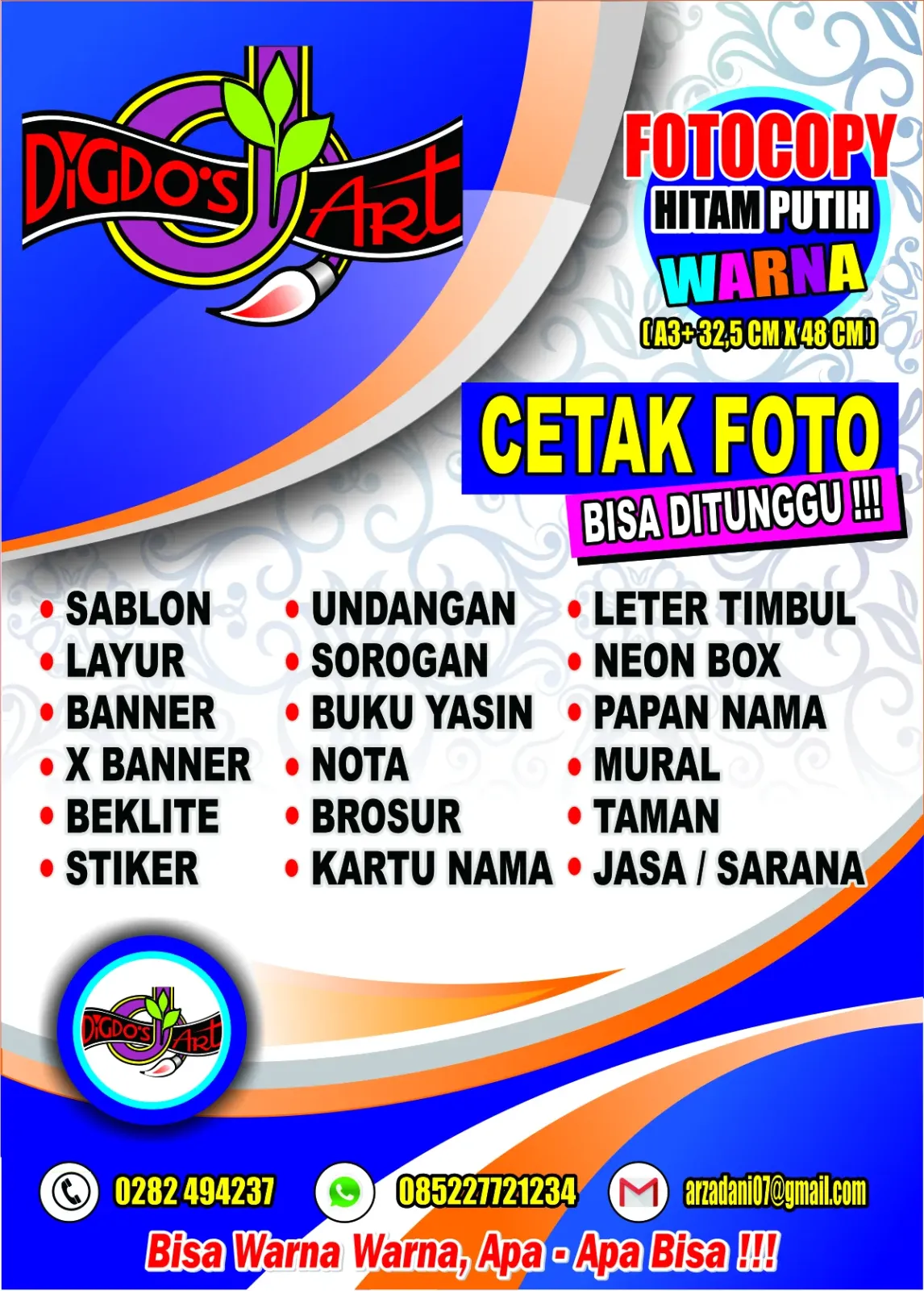 DIGDO'S ART percetakan dan advertising kroya cilacap