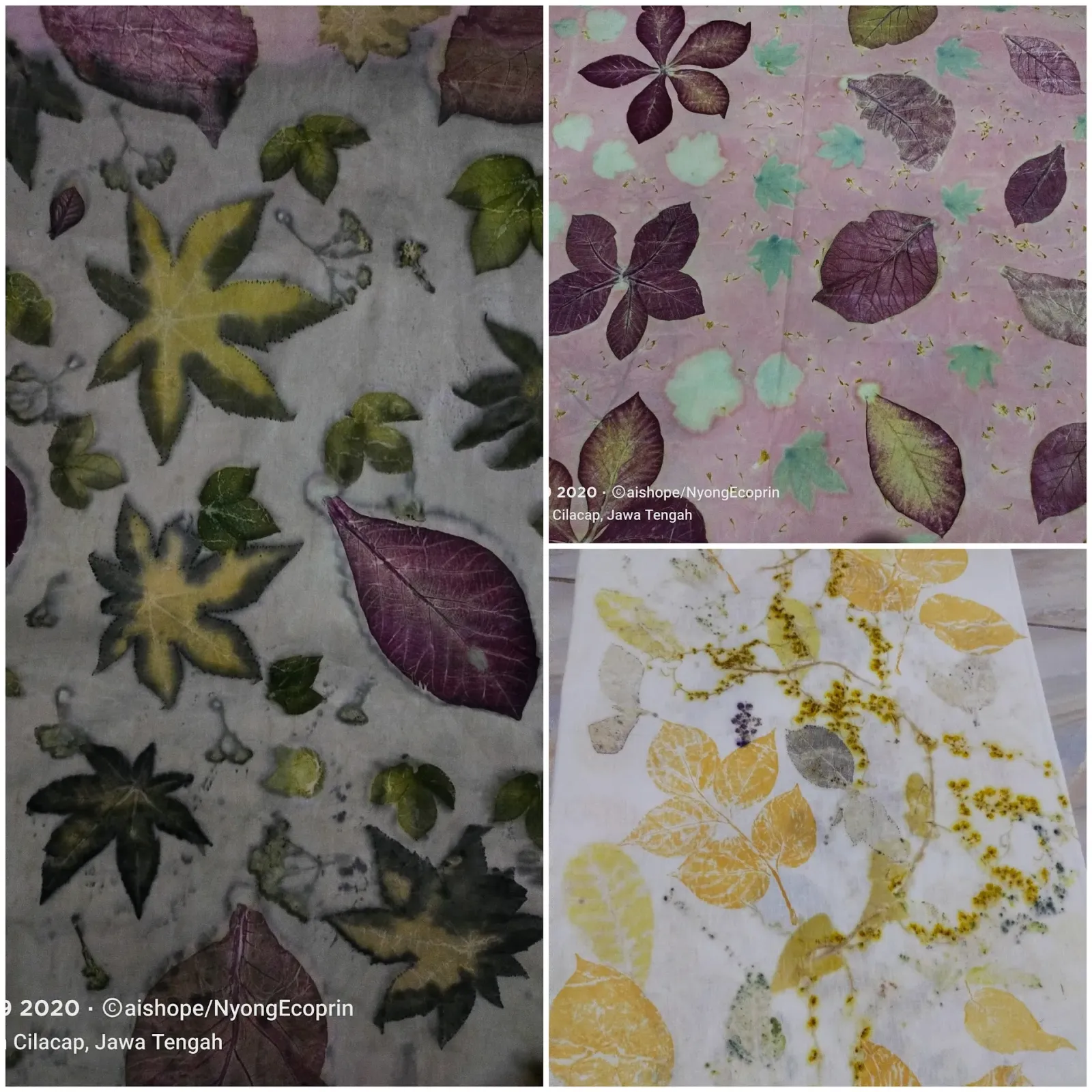 Ecoprint kaos jepung