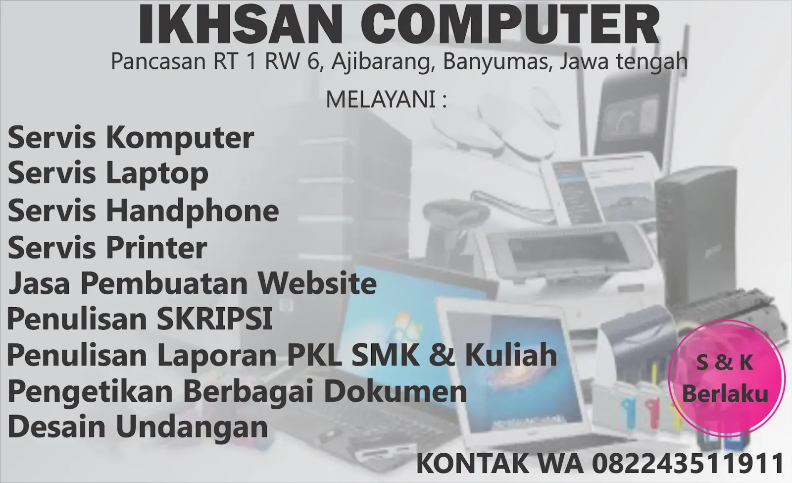 Jasa Servis Komputer dan HP Android
