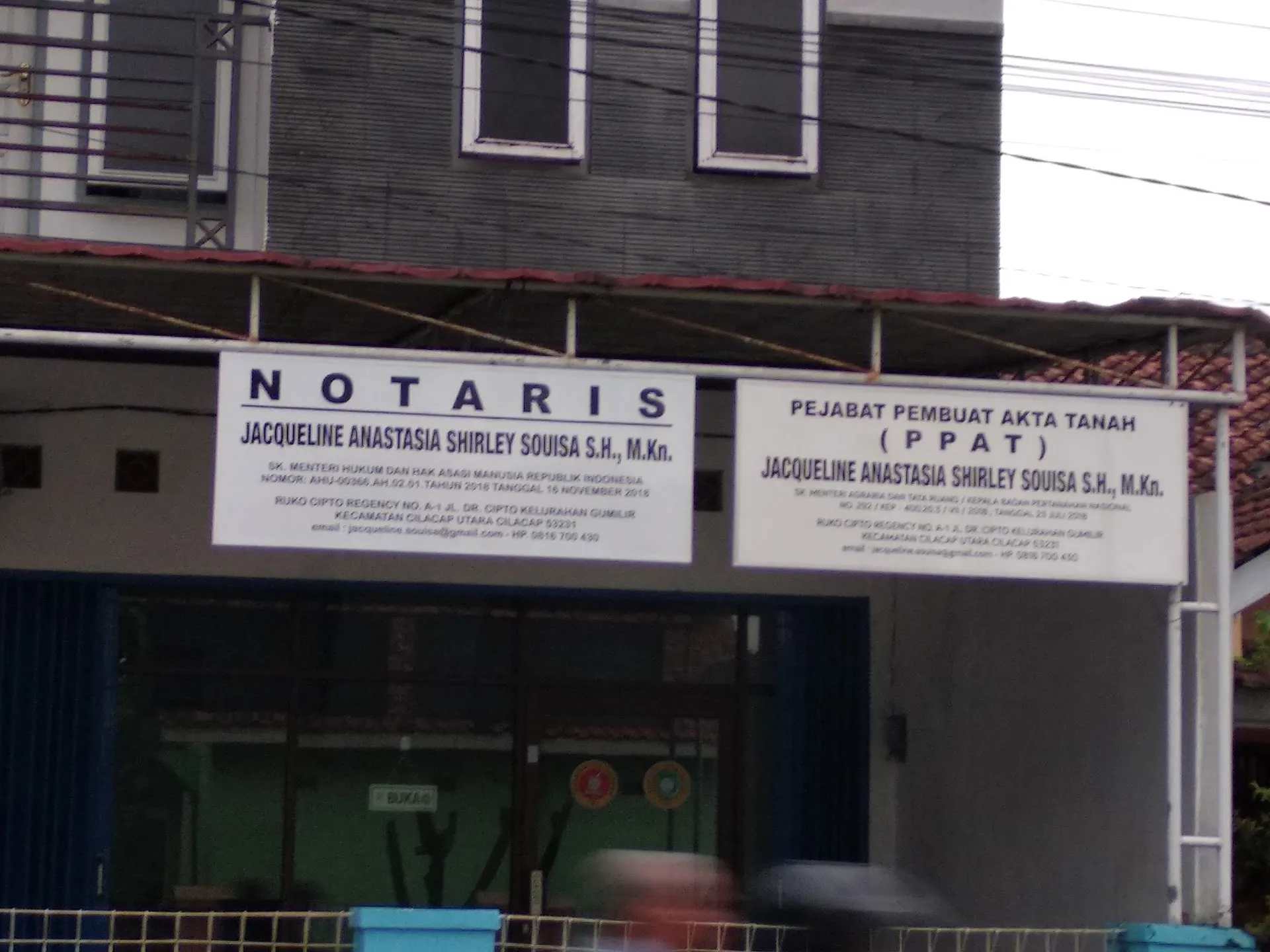 KANTOR NOTARIS & PPAT JACQUELINE ANASTASIA SHIRLEY SOUISA, SH, MKn