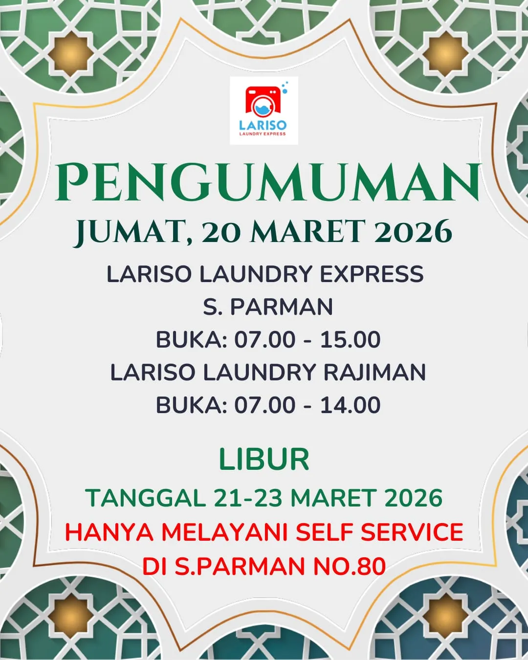 Lariso Laundry Rajiman