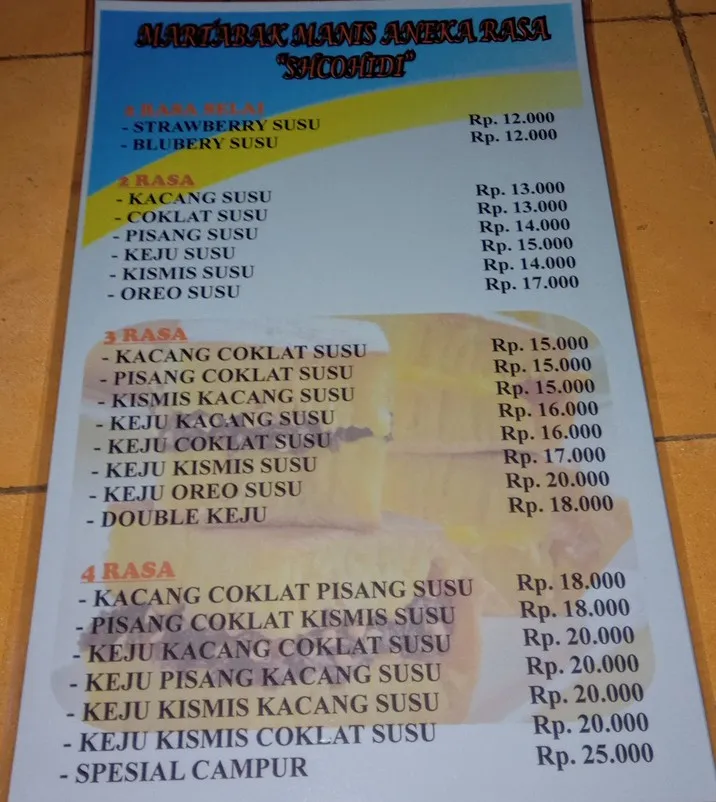 Martabak Manis Shcohidi