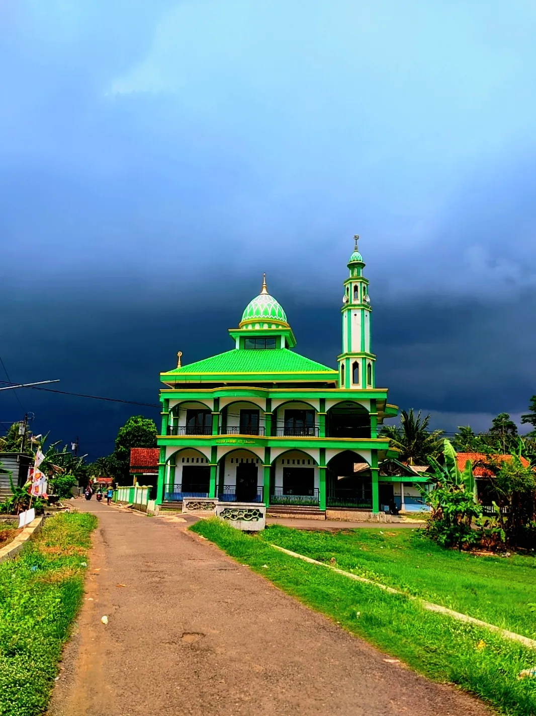 At Taqwa Mosque Cirompang Kutawaru