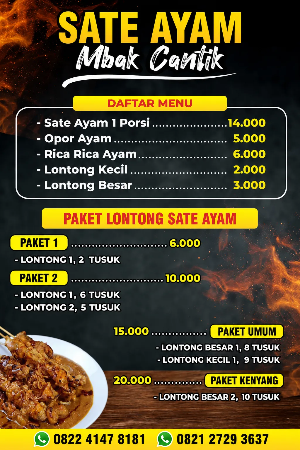 Mbak Cantik Kuliner (lontong sate dan snack)