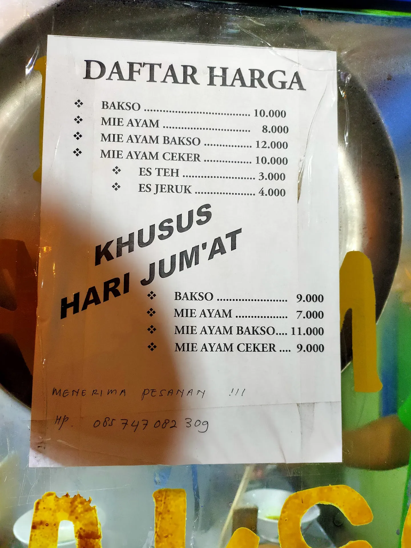 Mie ayam & bakso pak YAHYA