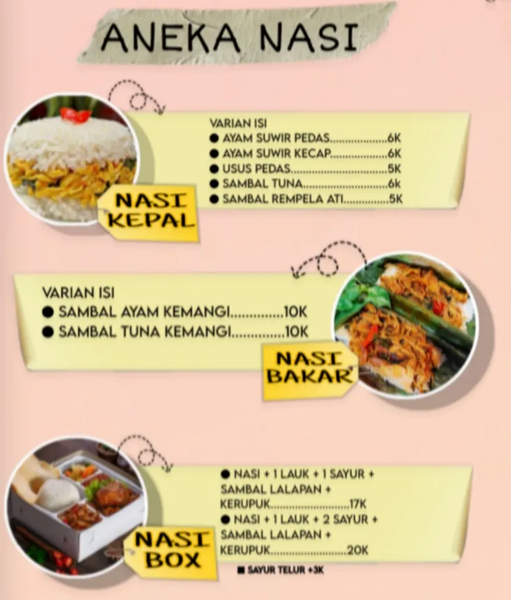 Nasi cokot gurih & Gorengan