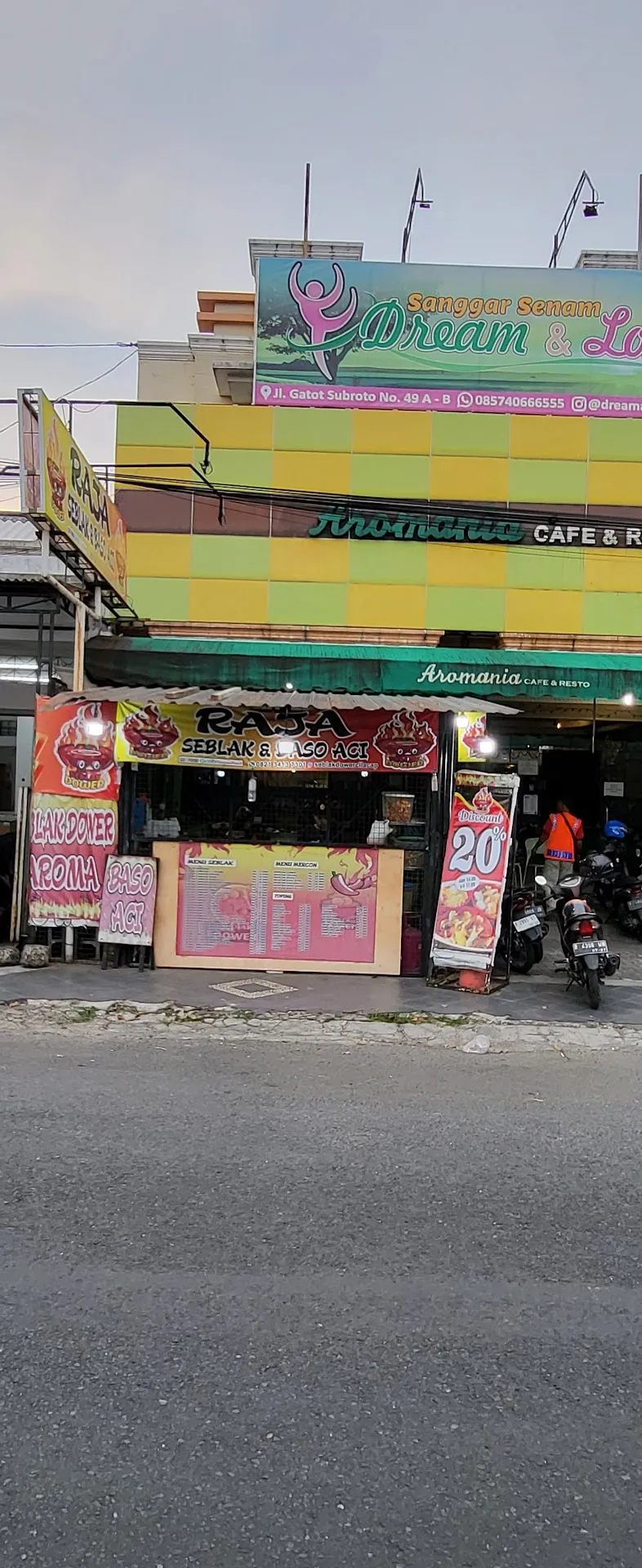Seblak Dower, Baso Aci, Sanggar Senam Dream Love Cilacap