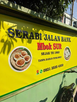 Serabi Jalan Bank "Mbok Sur" Sejak 1960