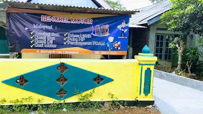 Cuci motor dan bengkel