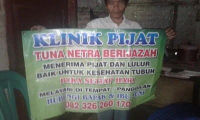 Klinik Pijat Tunanetra Berijazah Enggal Sehat Pak Jaeni Dan Bu Sulastri Melayani:pijat Dan Lulur(menerima Panggilan Dan Di Tempat)