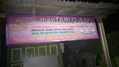 menTARI Q-Ads.Percetakan & Dekirasi
