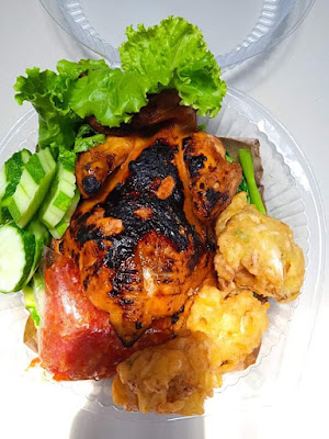 Ayam geprek kangkung