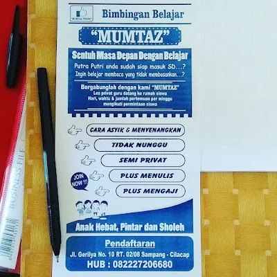 BIMBEL "MUMTAZ" Bimbingan Belajar Kelas Membaca Usia PAUD/TK Dan Privat untuk Usia SD