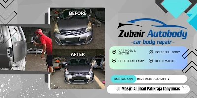 Bengkel body repair dan poles lampu mobil Zubair