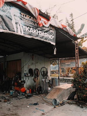 Bengkel Tambal Ban, Cuci Motor Pak Darno