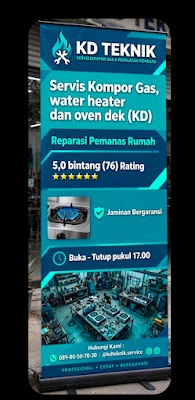 Servis Kompor Gas , water heater dan oven dek ( KD )