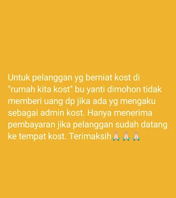 Kost ibu Yanti - Rumah Kita kost