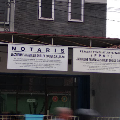 KANTOR NOTARIS & PPAT JACQUELINE ANASTASIA SHIRLEY SOUISA, SH, MKn