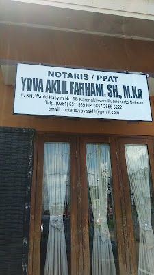 Kantor Notaris Yova Aklil Farhani SH MKn