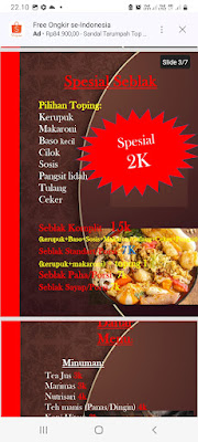 Lesehan sambal gami bakar