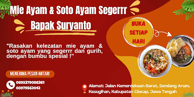 Mie ayam dan soto ayam segerrr bapak suryanto_hani (kesugihan)