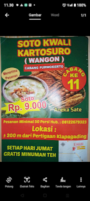 Soto Kwali Kartosuro Wangon