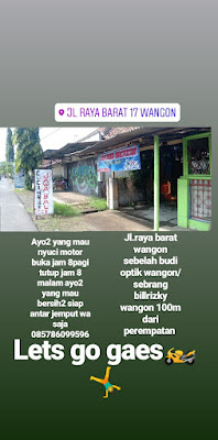 Warung makan jawabali dan cucian motor