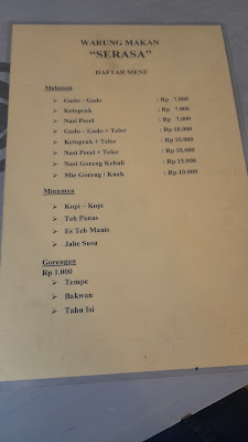 Warung makan ketoprak gado gado mendoan